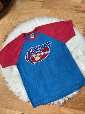 Vintage NBA Hardwood Classic Denver Nuggets Raglan Short Sleeve T-Shirt
